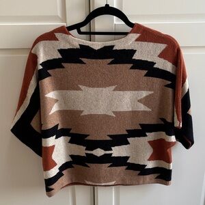 THML Southwestern Pattern Sweater - Brown, Black, Cream